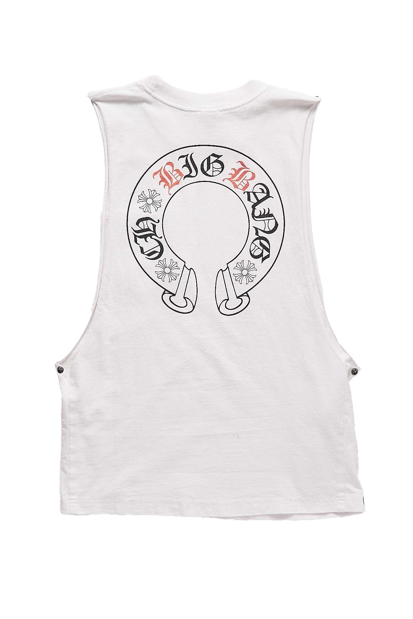 Chrome Hearts CH BIG BANG Horseshoe Logo Tank Top With Silver Studs - Xia Office