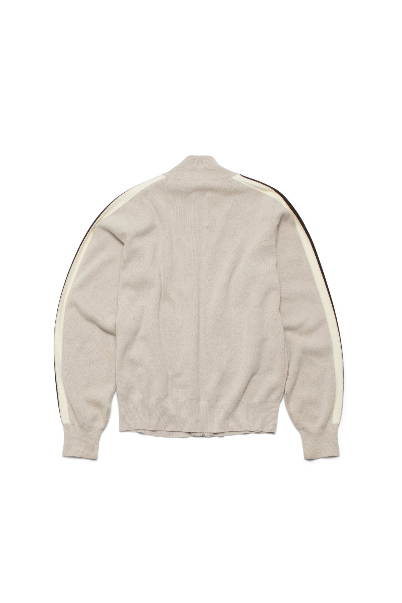 Palm Angels Fw24 Classic Logo Knit Track Jacket in Light Beige - Xia Office