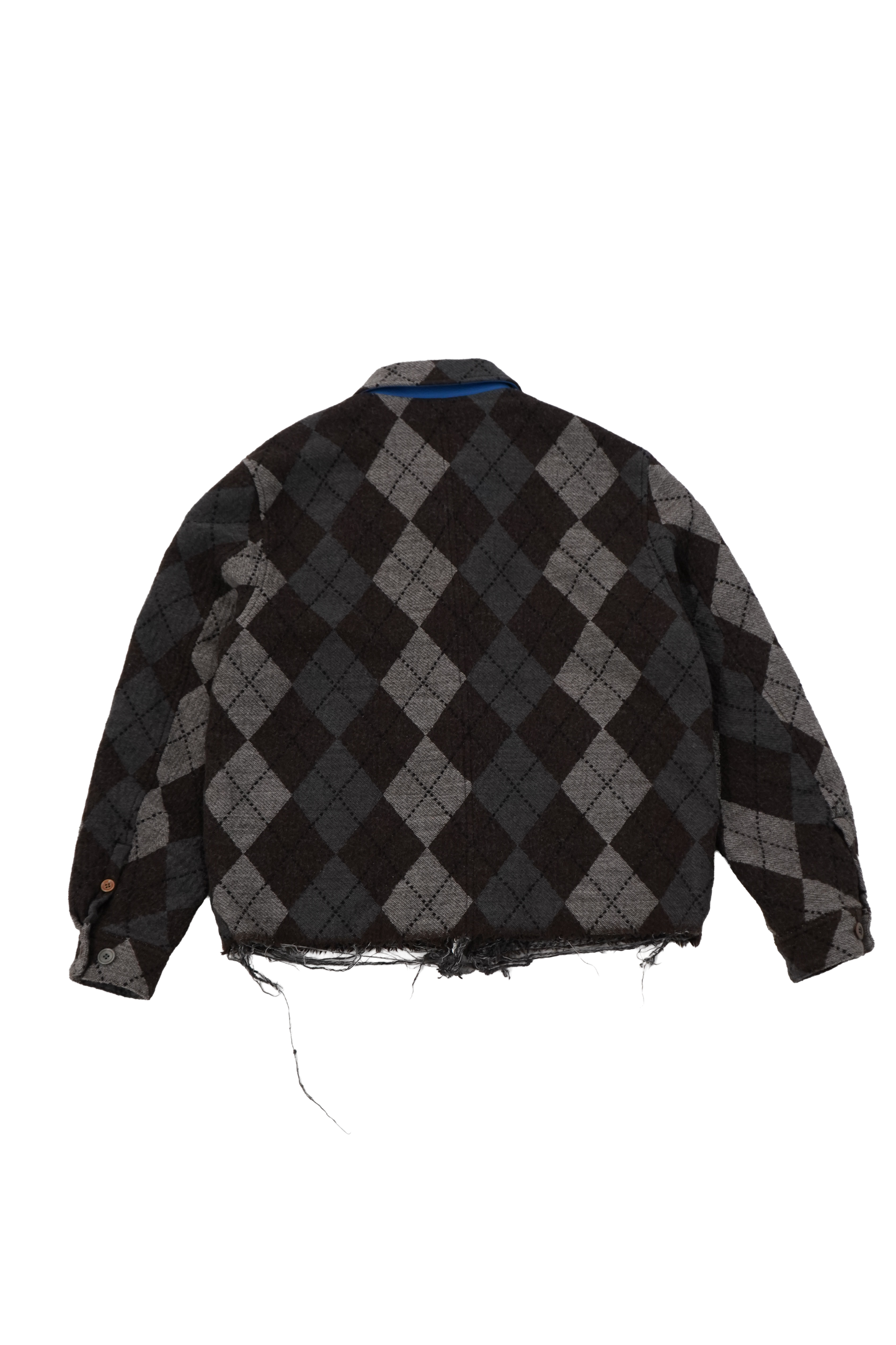 Undercover Argyle Knit Zip Jacket