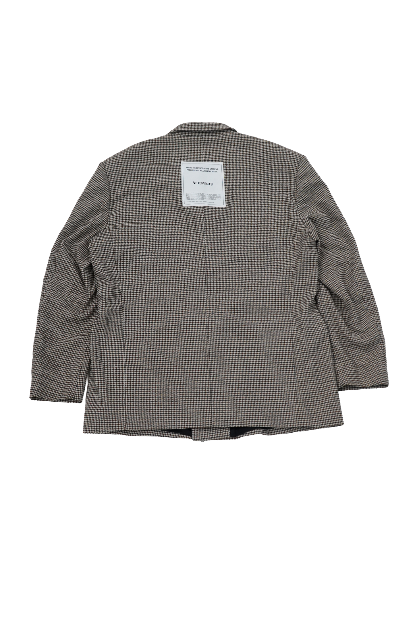 2019AH Vetements Houndstooth Oversized Blazer