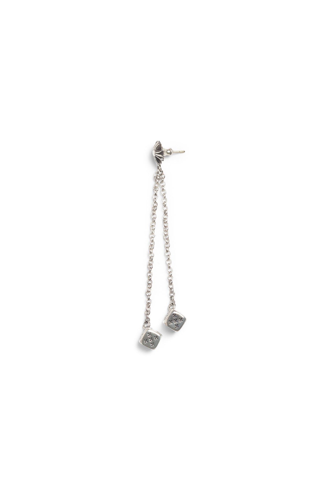 Chrome Hearts Silver Double Dice Earring Single - Xia Office