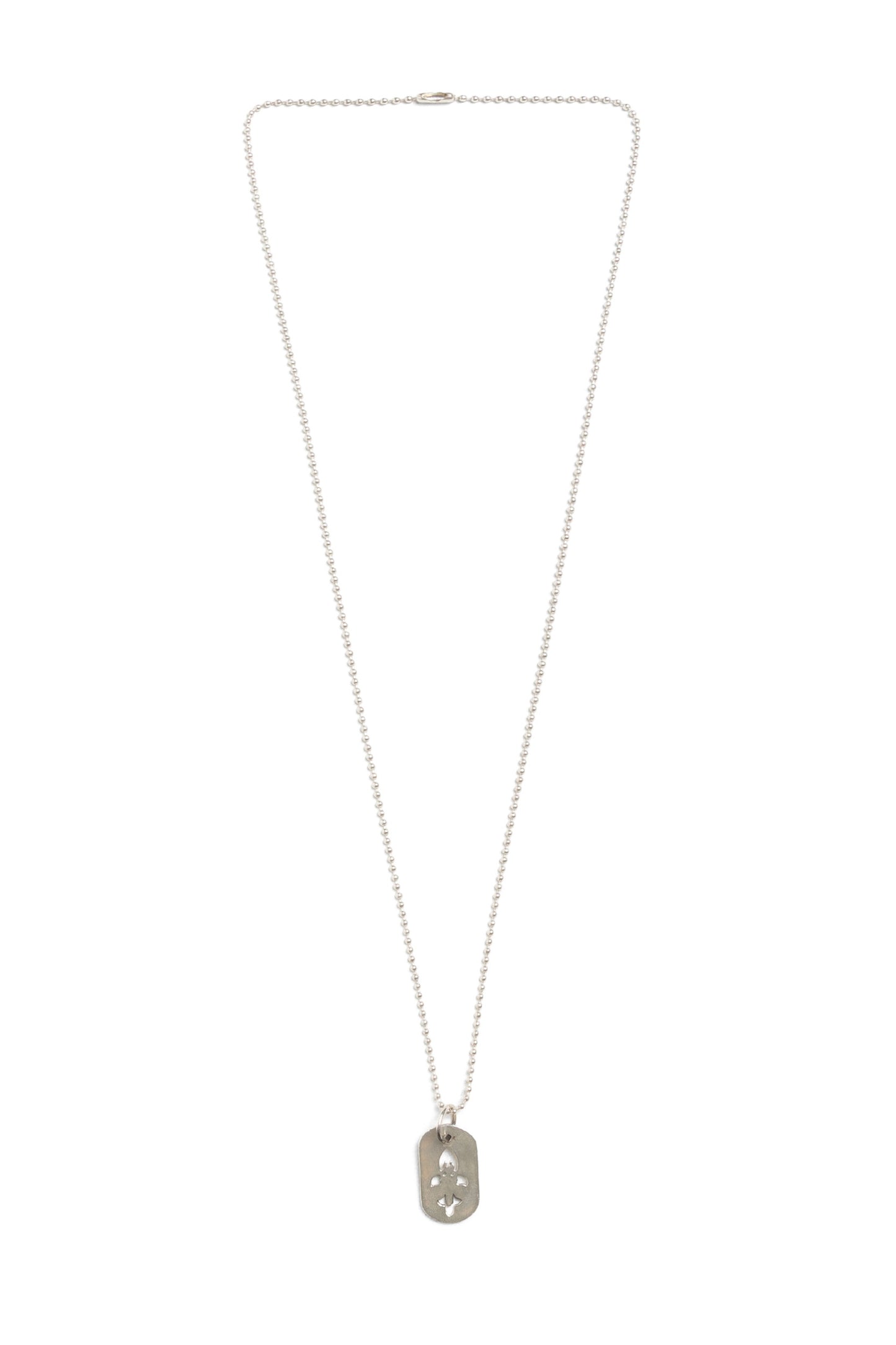 Chrome Hearts Fleur de Lis Dagger Dog Tag Pendant With Ball Chain - Xia Office