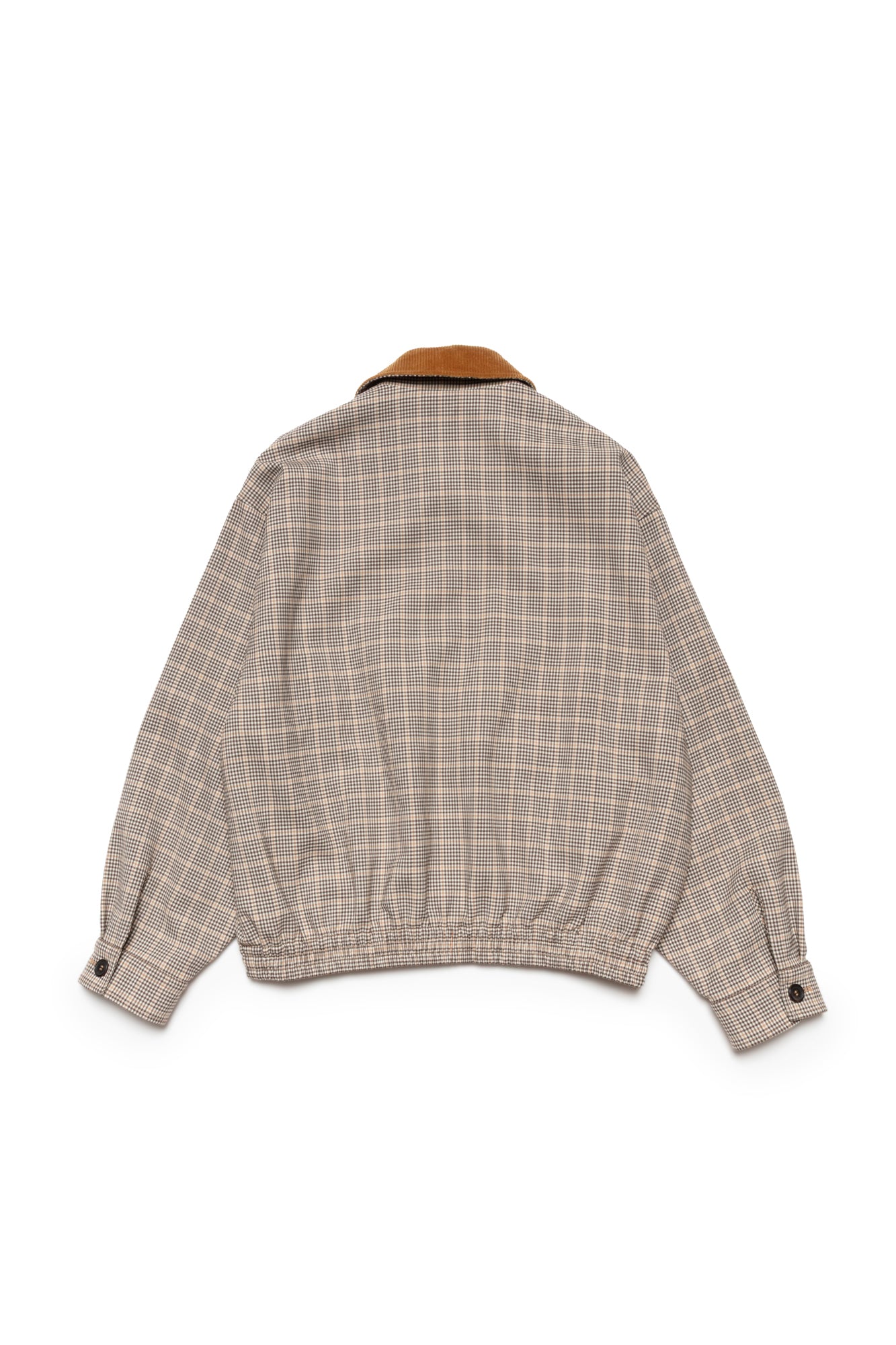 Miu Miu Checked Double Weave Blouson Jacket In Cocoa Brown - Xia Office