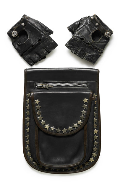 Chrome Hearts Vintage Motorcycle Saddlebag and Riding Gloves - Xia Office