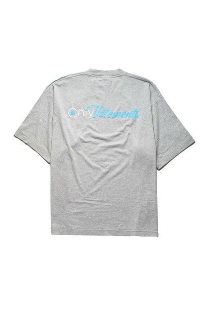 Vetements "Only Vetements" T-Shirt in Grey Melange - Xia Office