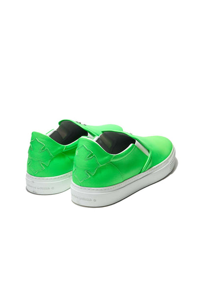 Chrome Hearts Plus Logo Slip-on Sneakers Neon Green - Xia Office