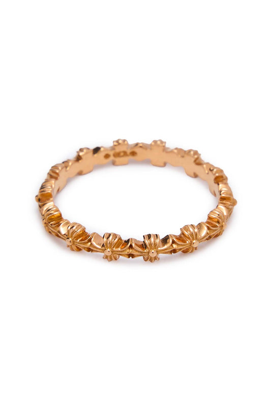 Chrome Hearts 22K Gold Tiny E Band Ring - Xia Office