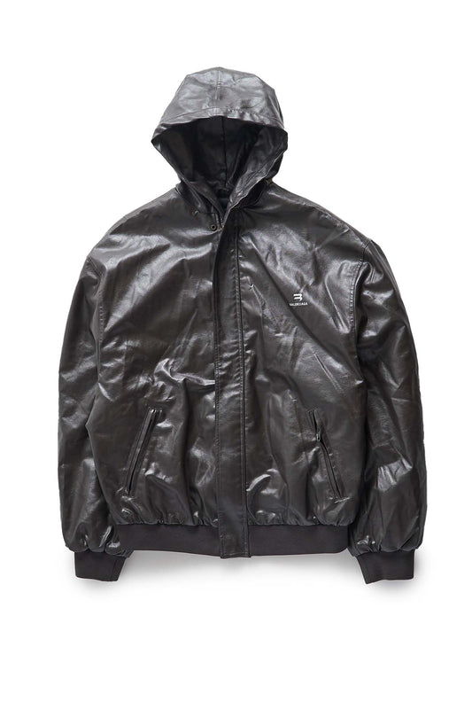 Balenciaga Sporty B Taxi Blouson Brown Leather Jacket - Xia Office