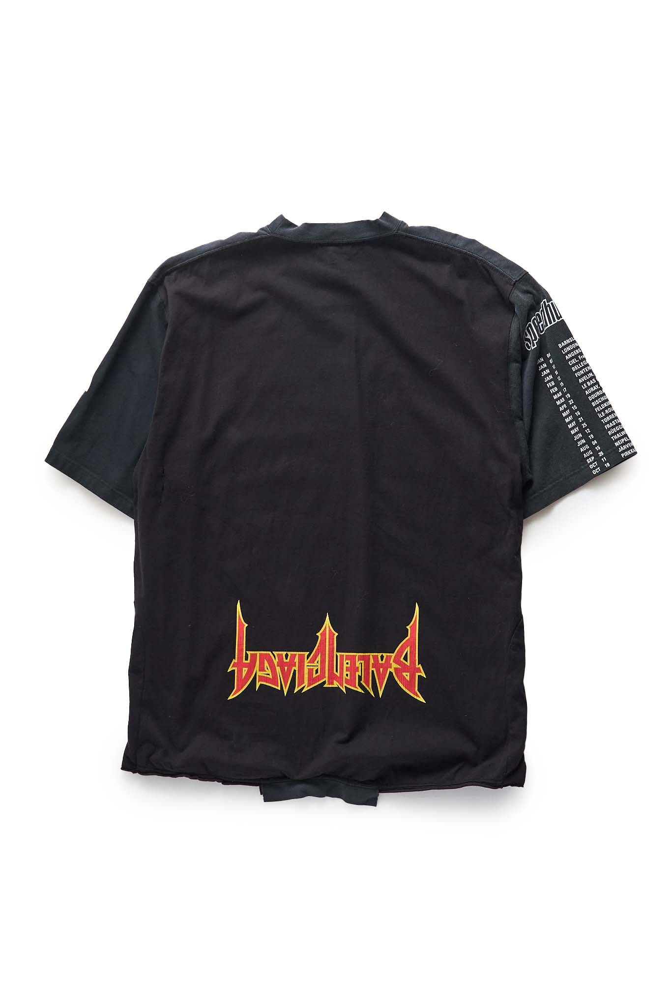 Balenciaga Black Faded Upside Down Speed Hunters Printed T-Shirt - Xia Office