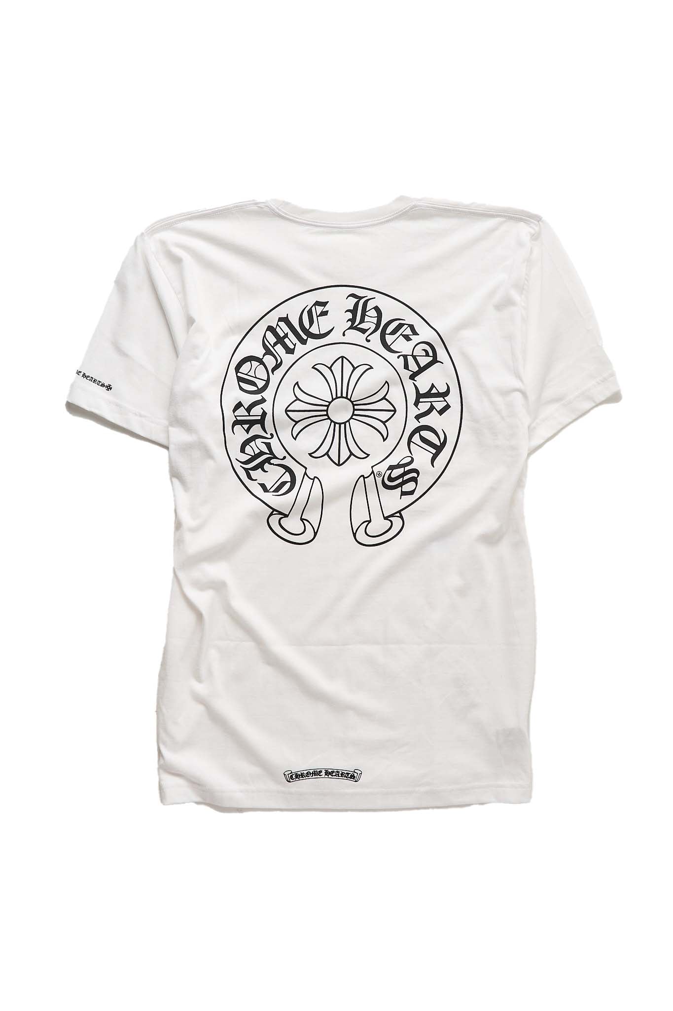 Chrome Hearts Horseshoe Logo White T-shirt - Xia Office
