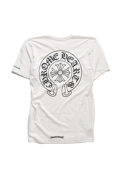 Chrome Hearts Horseshoe Logo White T-shirt - Xia Office