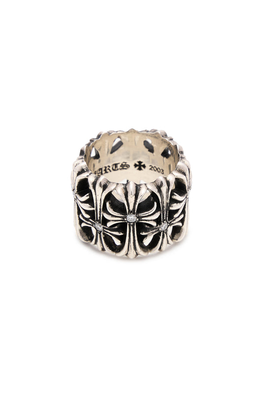Chrome Hearts Diamond Cemetery Cross Ring - Xia Office