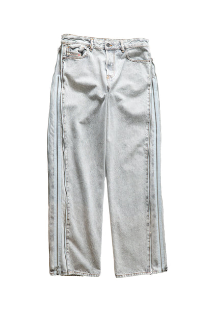 Dissel Side Zipper Grey Denim Jeans - Xia Office