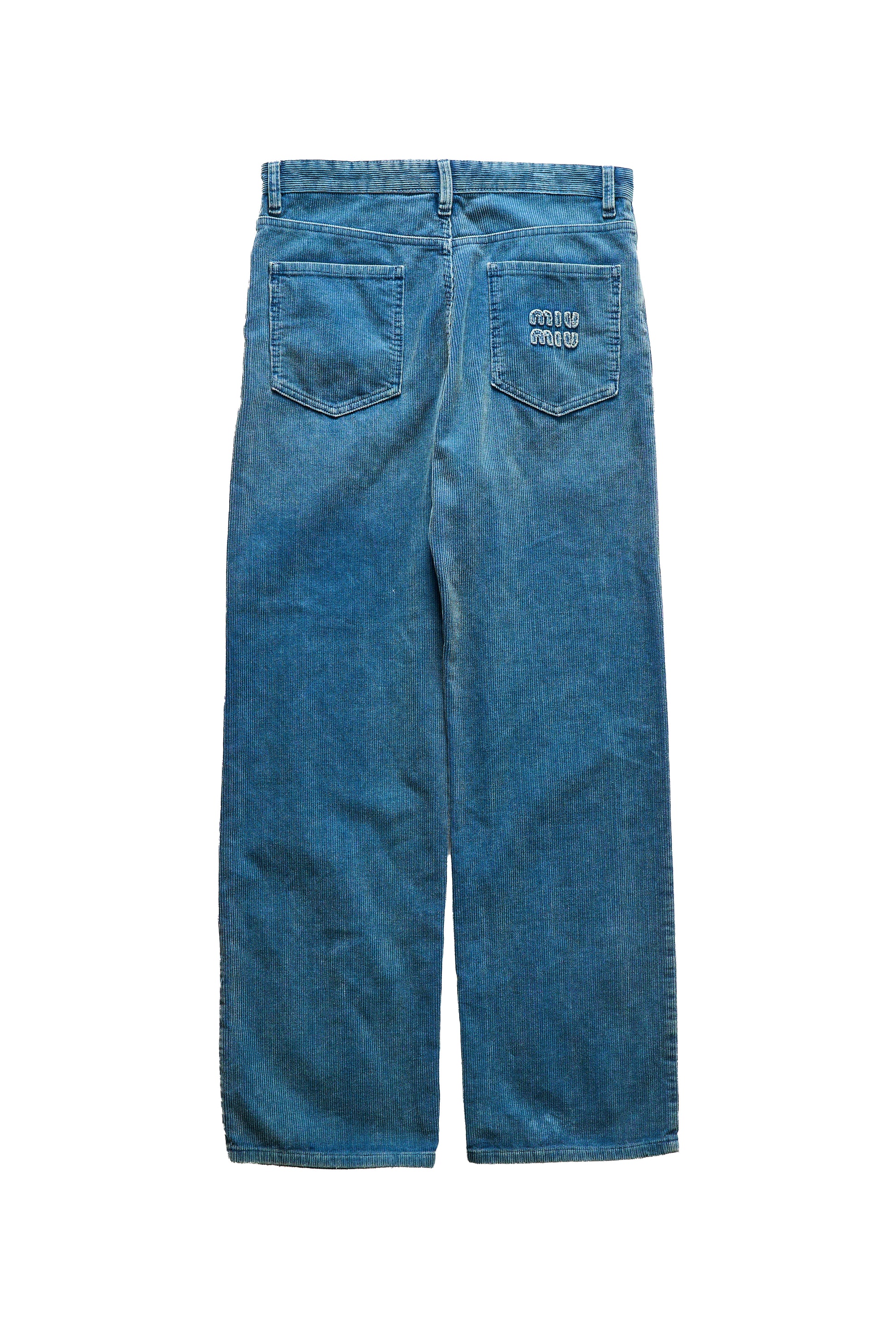 Miu Miu Women's Blue Corduroy Trousers - Xia Office