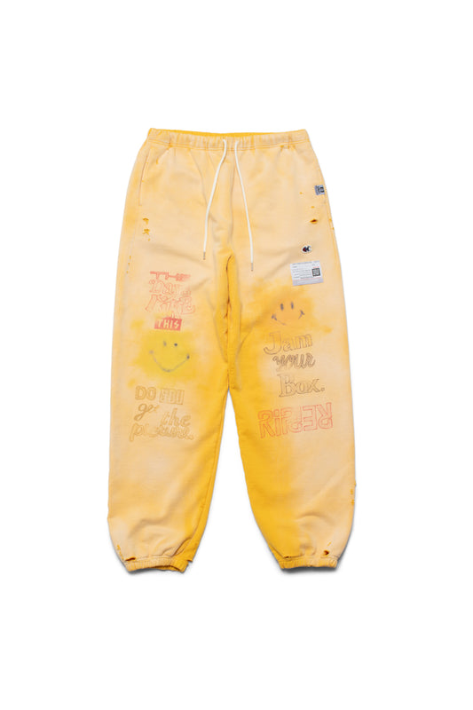 Maison Mihara Yasuhiro x Champion Bleached Sweatpants 'Yellow' SS23 - Xia Office