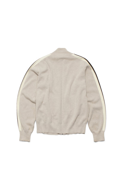 Palm Angels Fw24 Classic Logo Knit Track Jacket in Light Beige - Xia Office