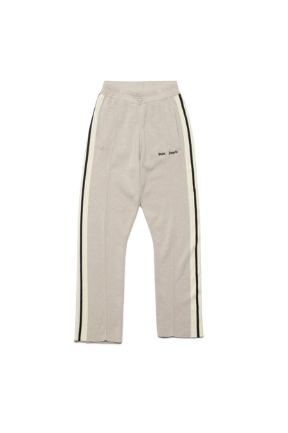 Palm Angels Fw24 Classic Logo Knit Track Pants in Light Beige - Xia Office