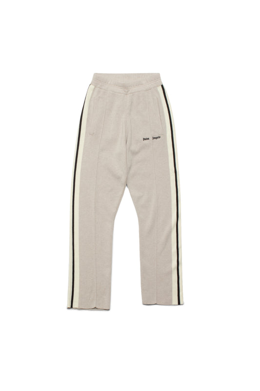 Palm Angels Fw24 Classic Logo Knit Track Pants in Light Beige - Xia Office