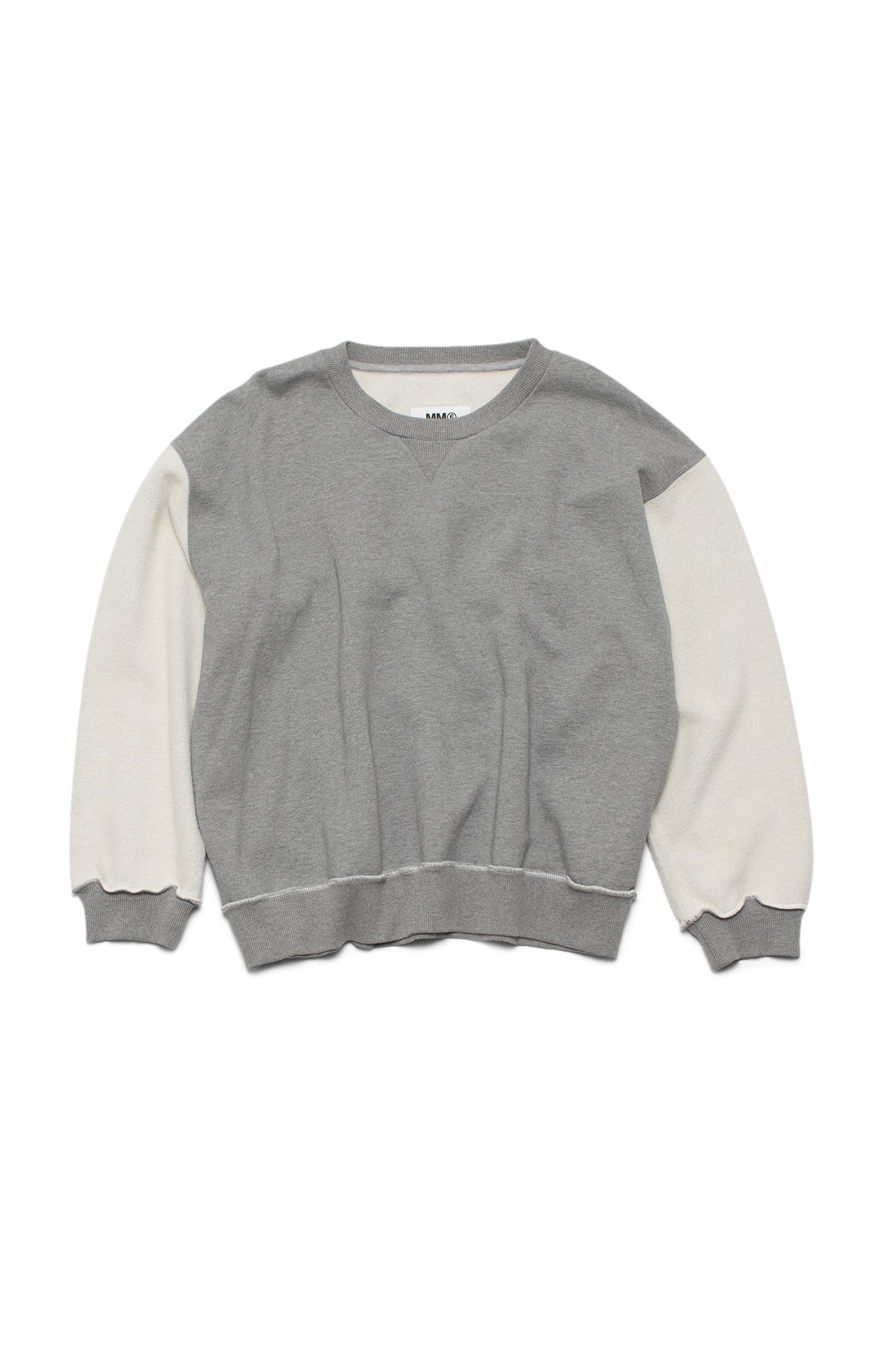 MM6 Maison Margiela Colorblock Pattern Crew Neck Pullover - Xia Office