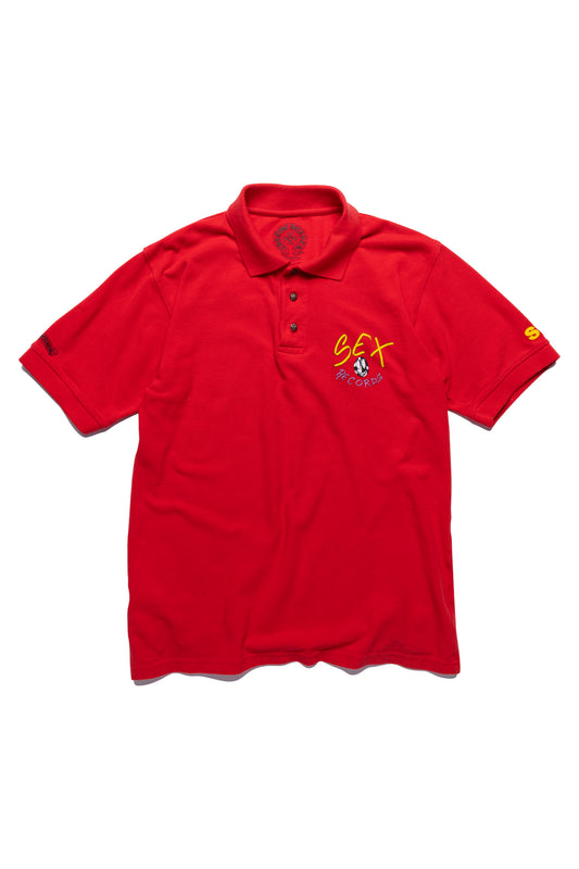 Chrome Hearts x Matty Boy Sex Records Red Polo STAFF T-shirt - Xia Office