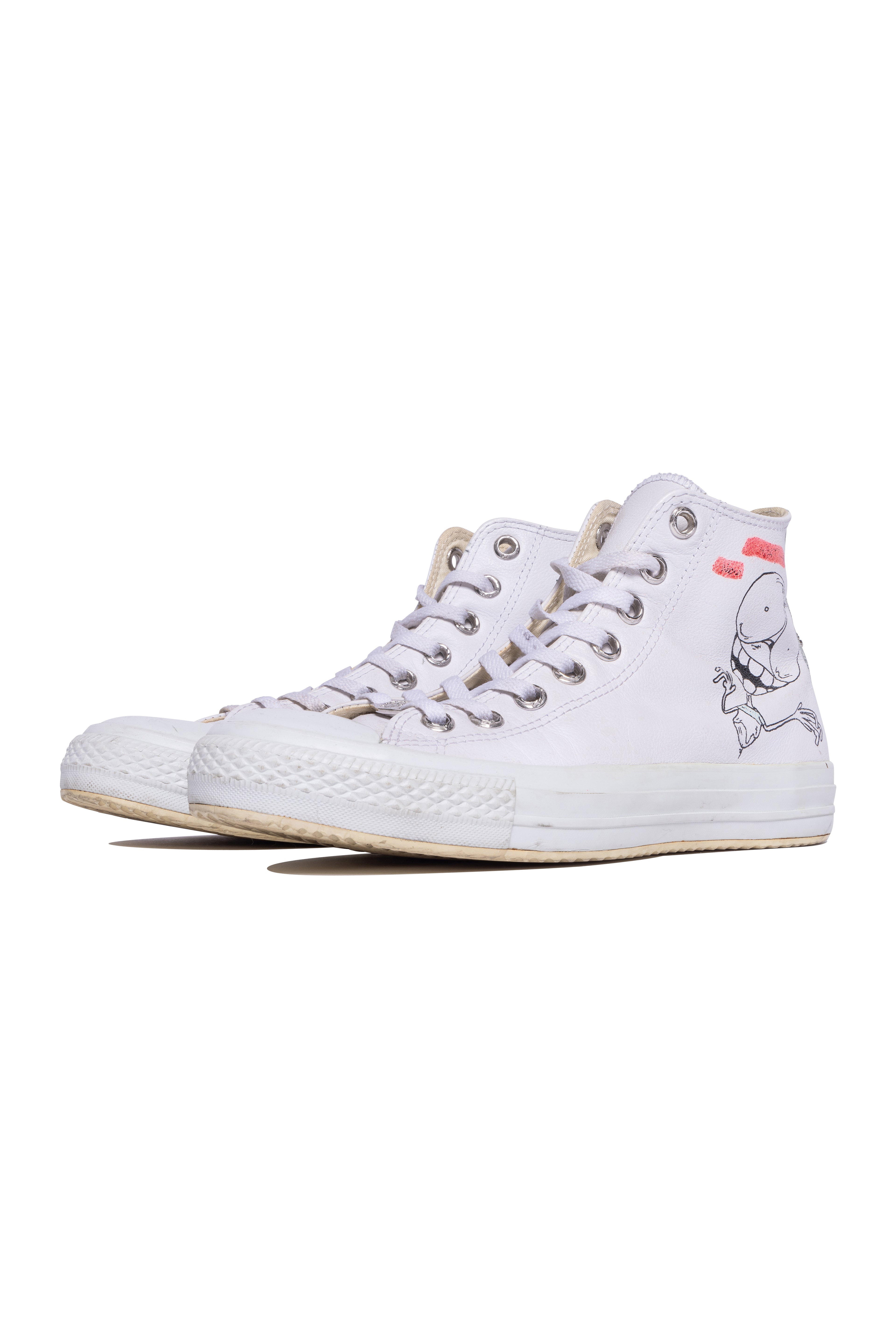 Chrome Hearts Matty Boy Hand Painted Leather Chuck Taylor Converse - Xia Office