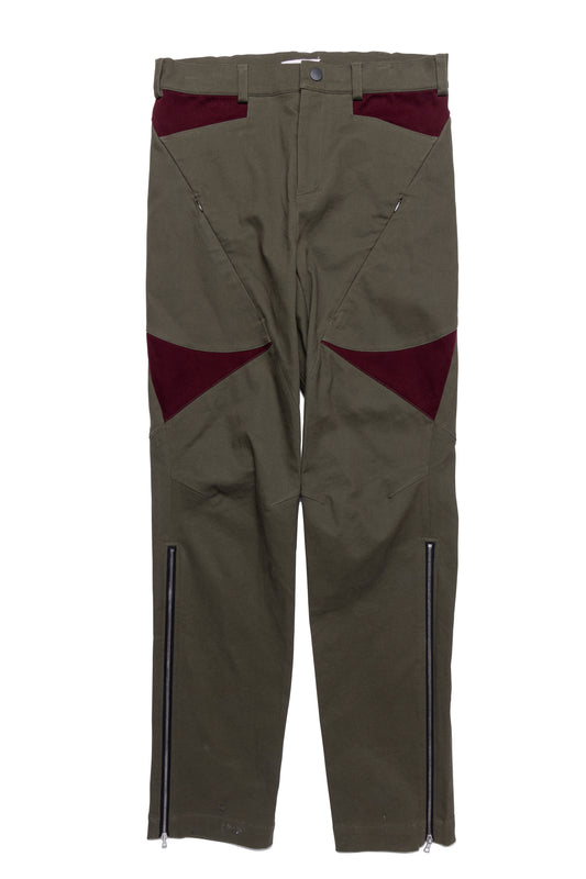CMMAWEAR Calathea Curved Seam Trousers in Olive Green - Xia Office