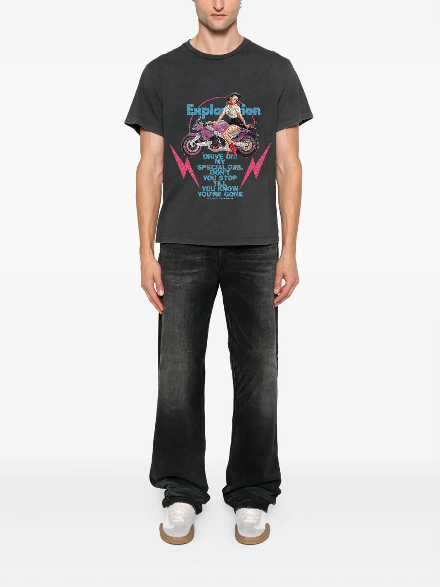 CEEC Motorcycle Girl T-shirt in Black - Xia Office