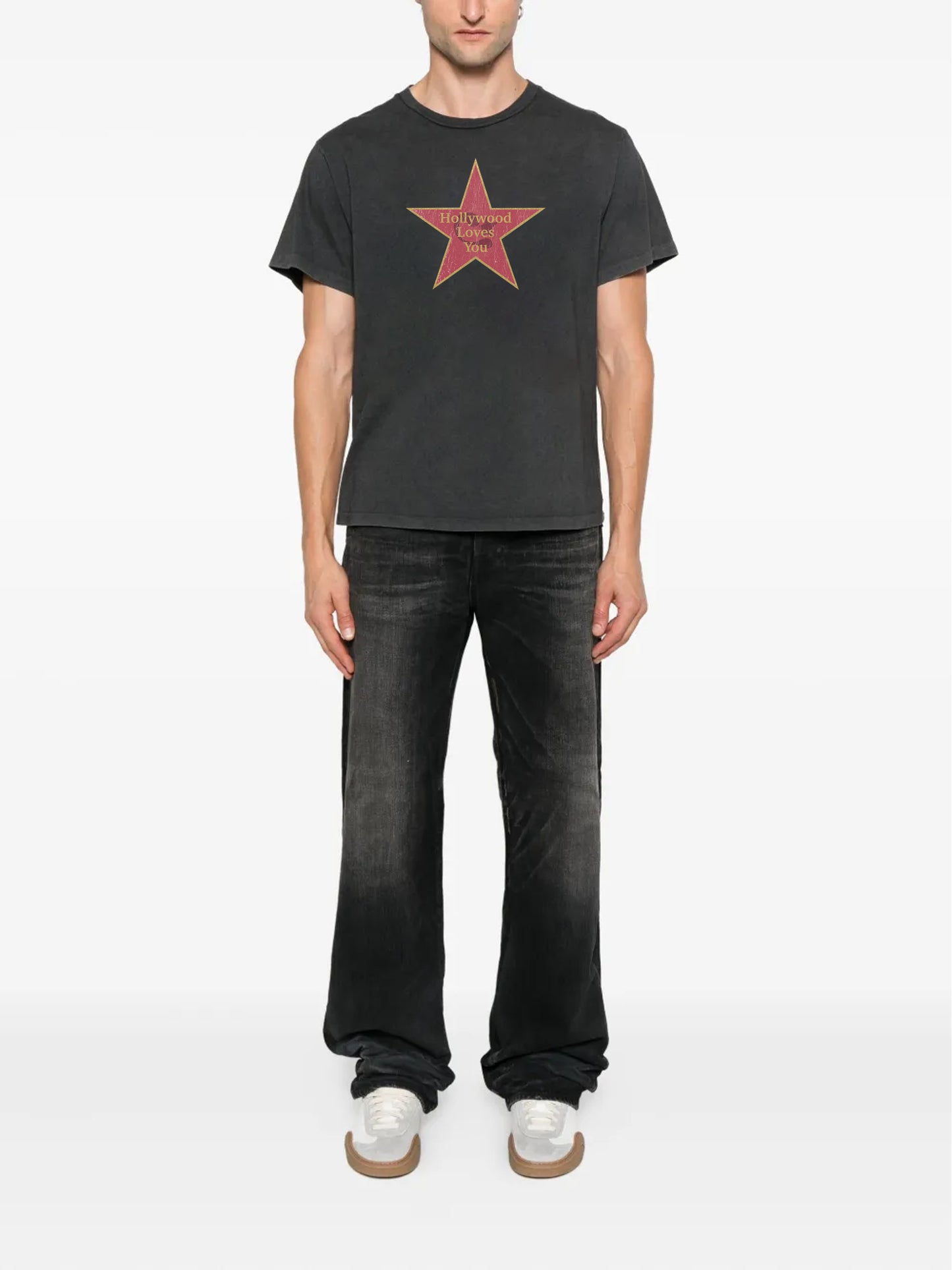 CEEC Hollywood Star T-shirt in Washed Black - Xia Office