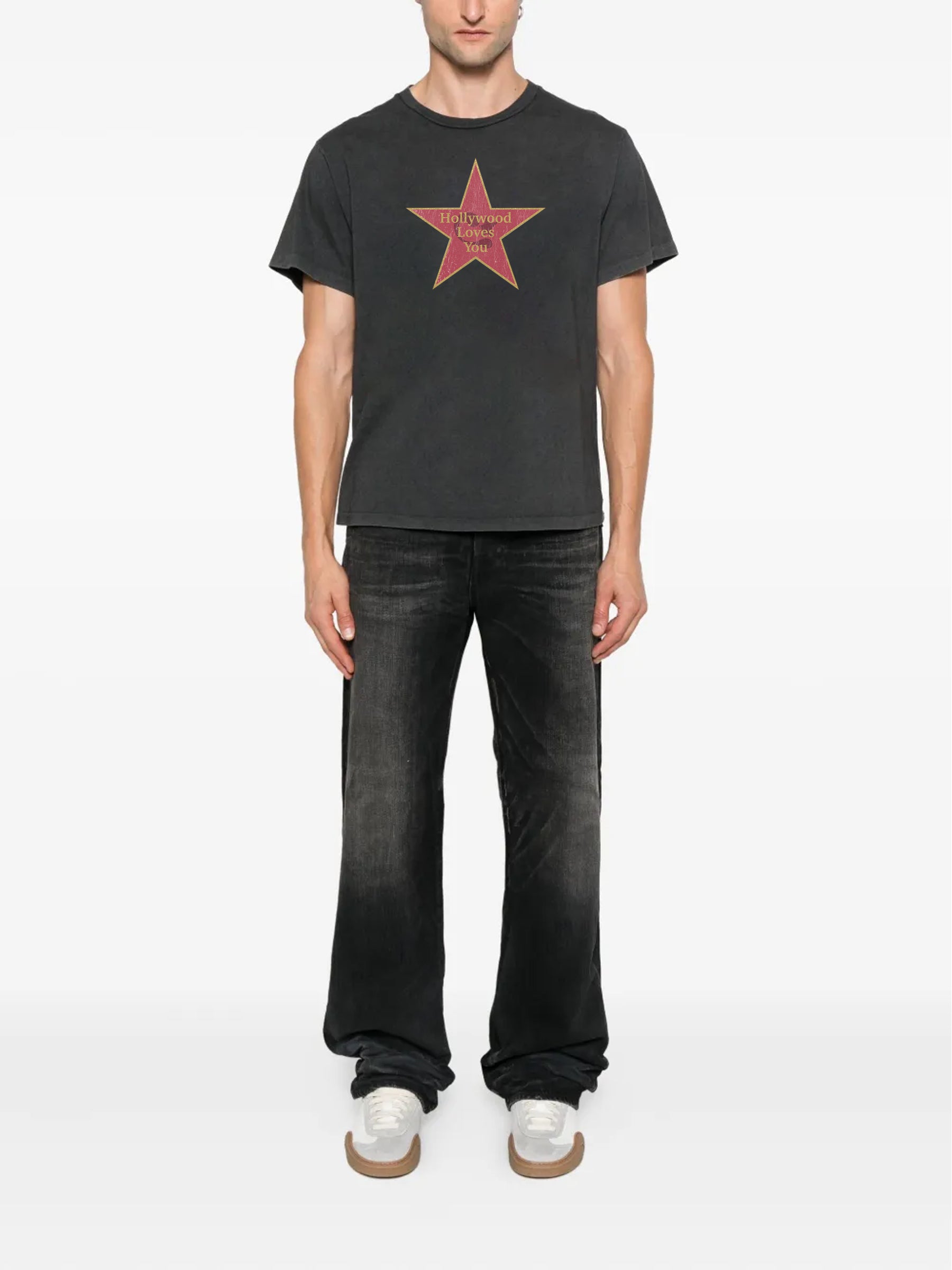 CEEC Hollywood Star T-shirt in Washed Black - Xia Office