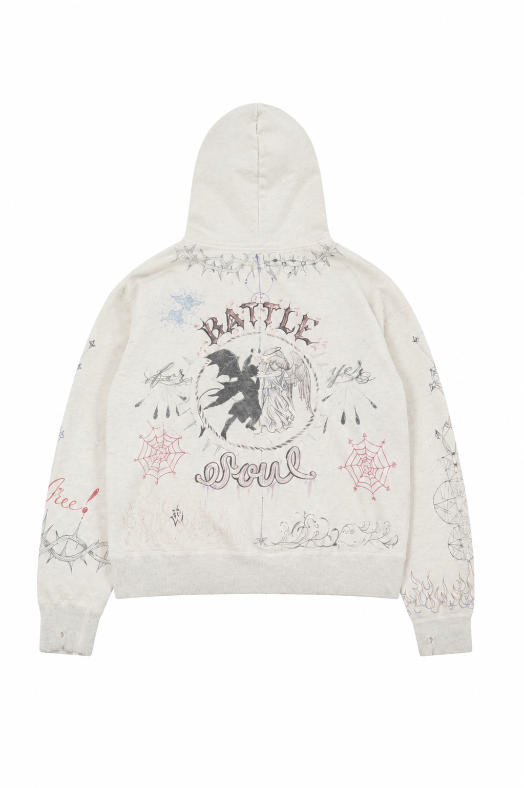 Saint Mxxxxxx X Dr Woo Heaven Or Hell Tattoo Hoodie