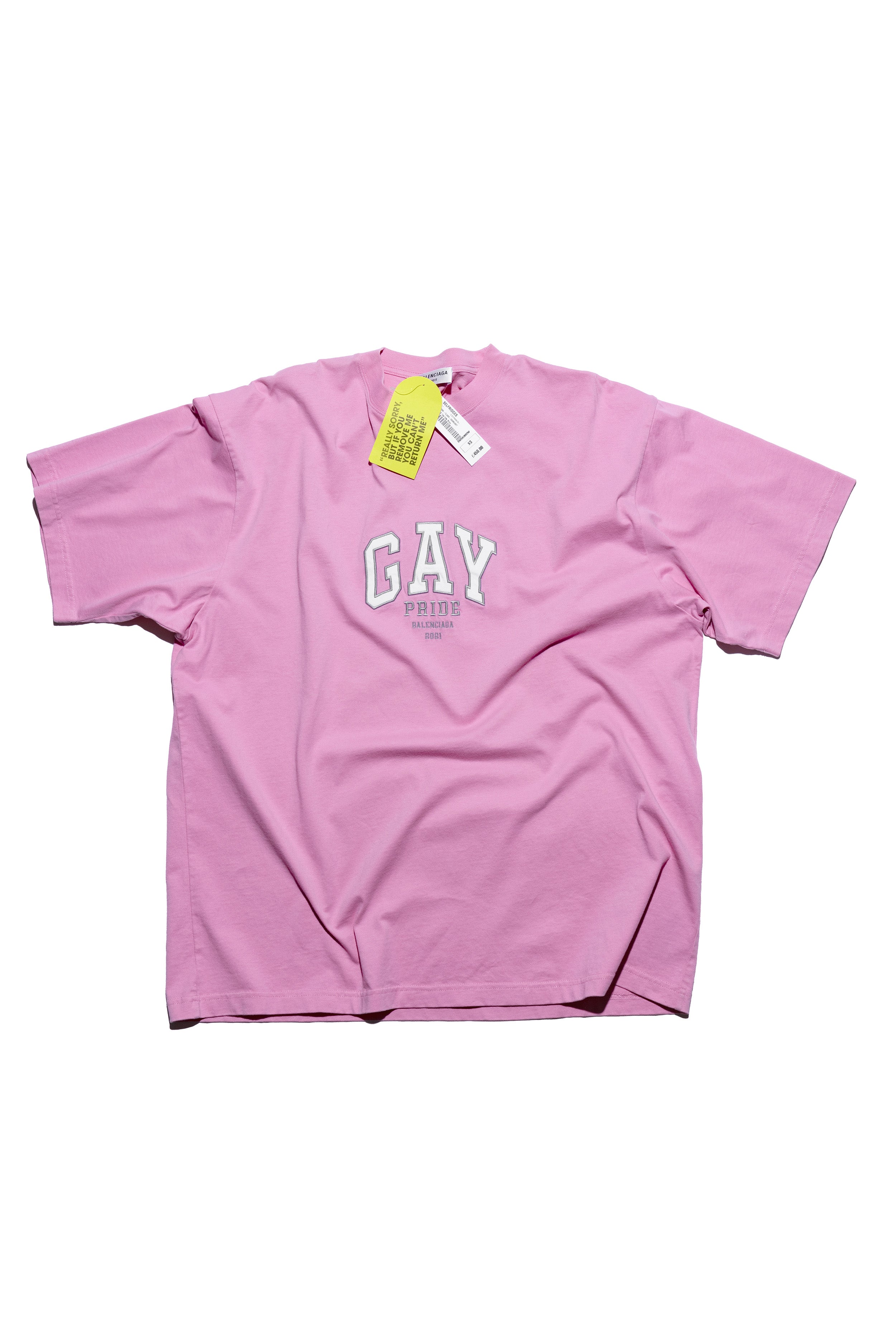 Balenciaga Gay Pride Pink Oversized T-shirt - Xia Office