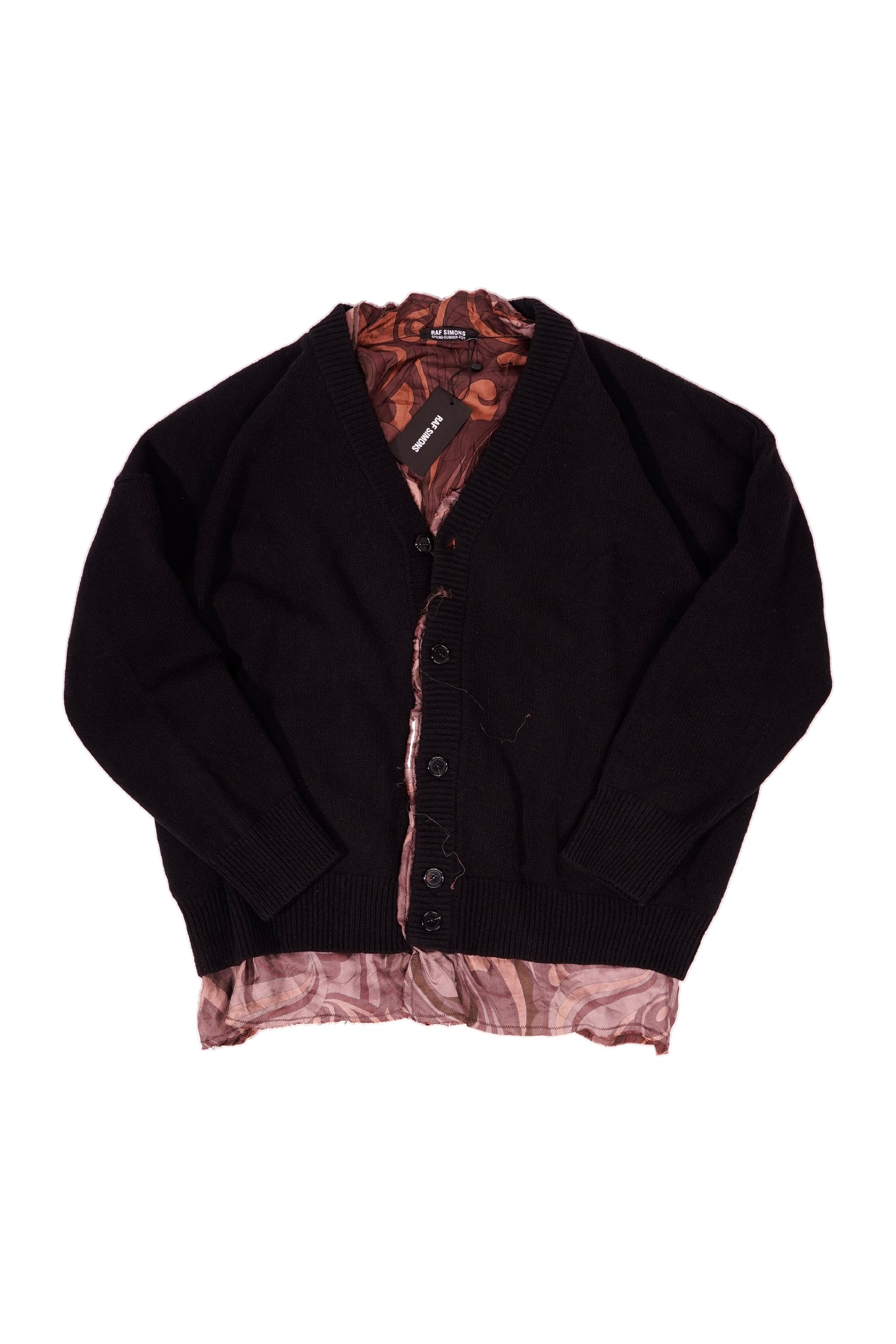 Raf Simons SS21 Oversized Italian Silk Lined Wool Cardigan - Xia Office