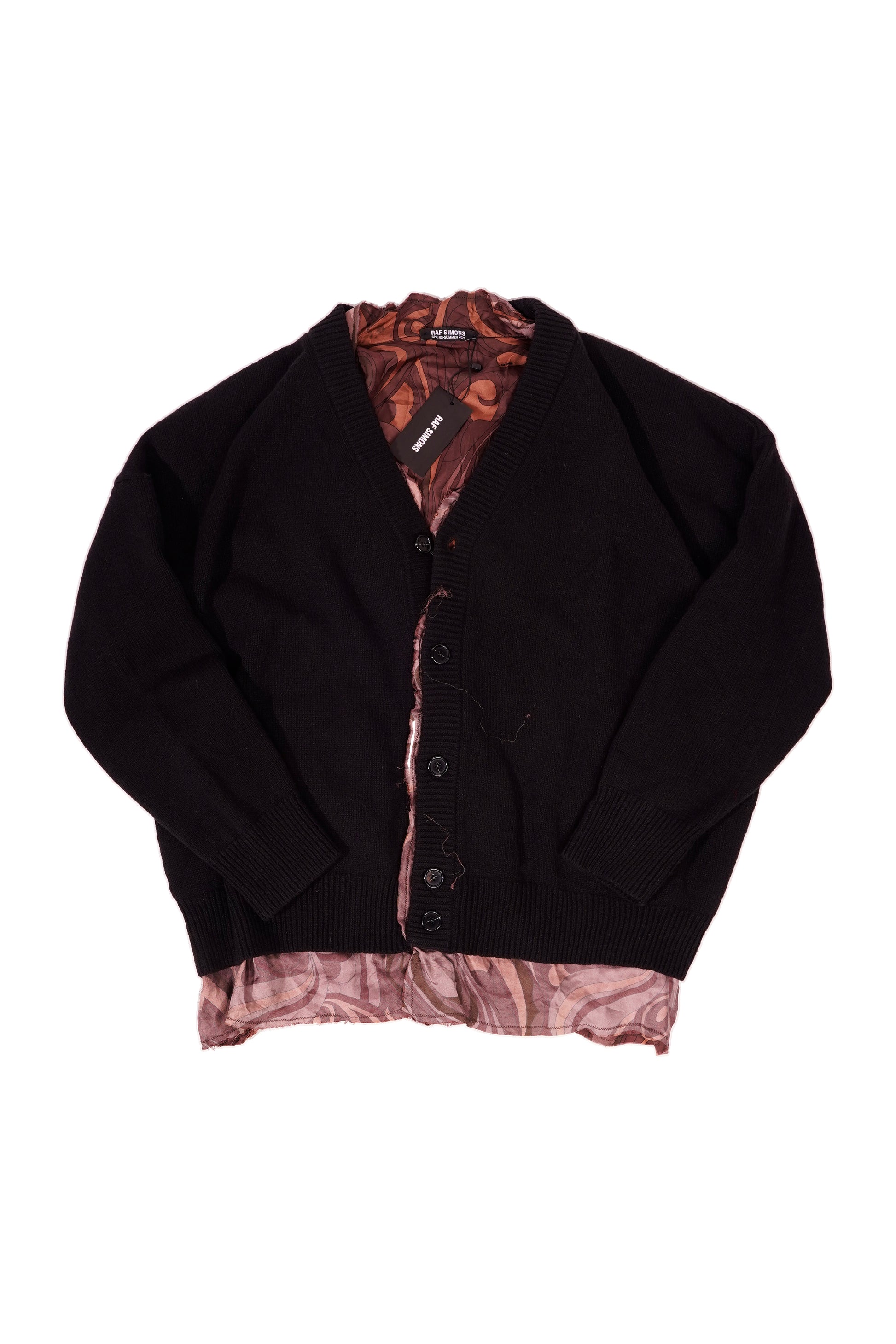 Raf Simons SS21 Oversized Italian Silk Lined Wool Cardigan - Xia Office