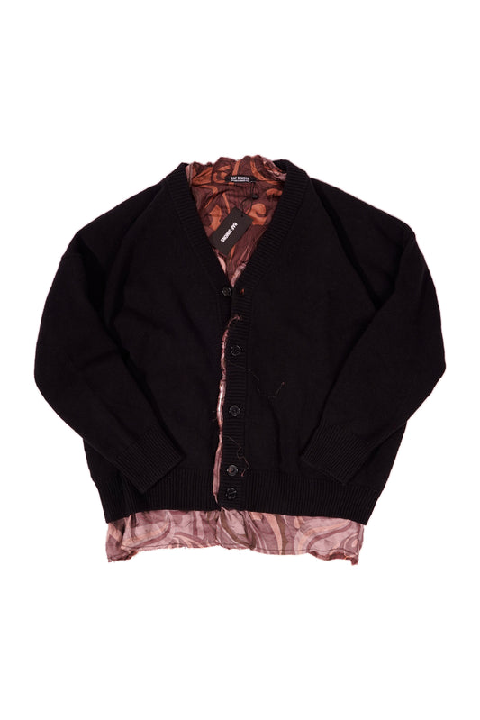 Raf Simons SS21 Oversized Italian Silk Lined Wool Cardigan - Xia Office
