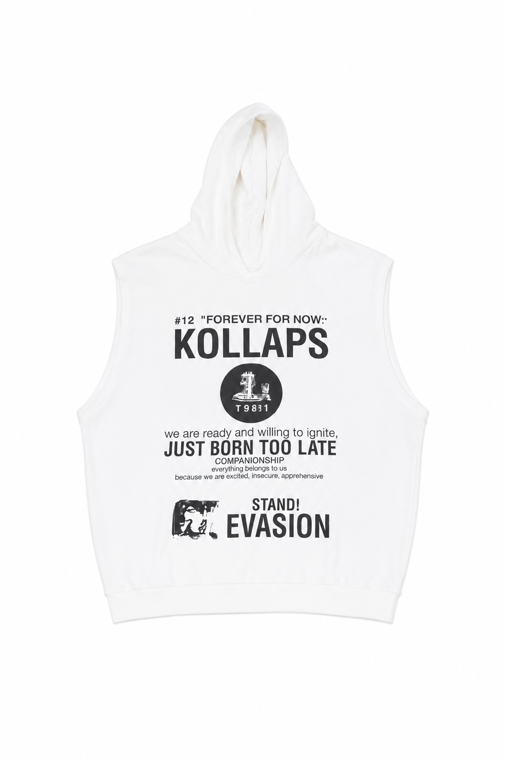Raf Simons Redux Kollaps Cutoff Hoodie