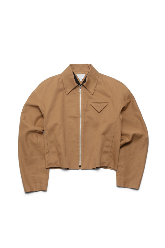 Bottega Veneta Cotton-Twill Blouson Jacket Camel - Xia Office