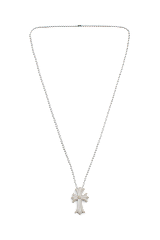 Chrome Hearts Silichrome Cross Pendant Necklace - Xia Office