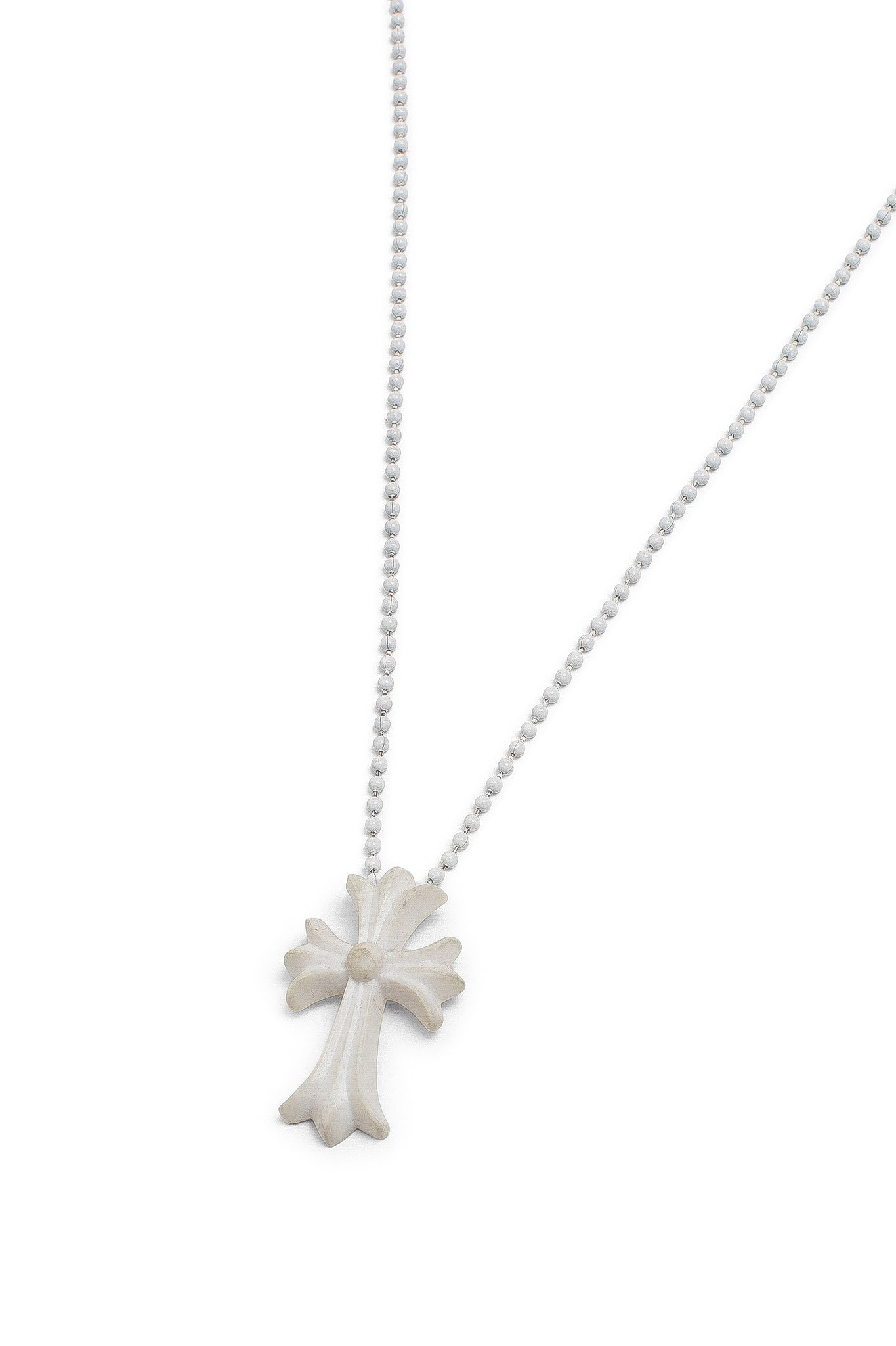 Chrome Hearts Silichrome Cross Pendant Necklace - Xia Office