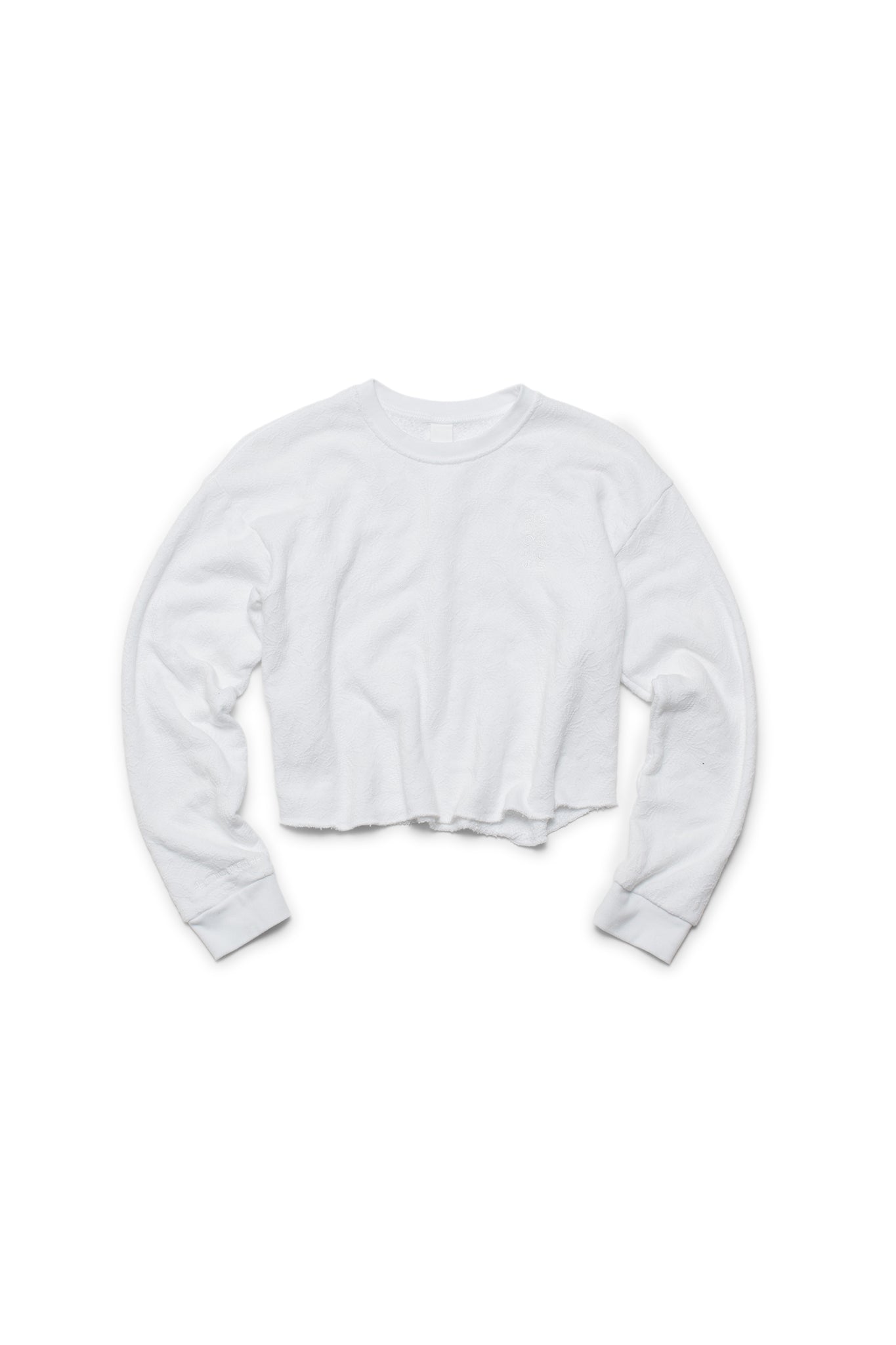 Chrome Hearts Jacquard Monogram Cropped Sweatshirt in White - Xia Office
