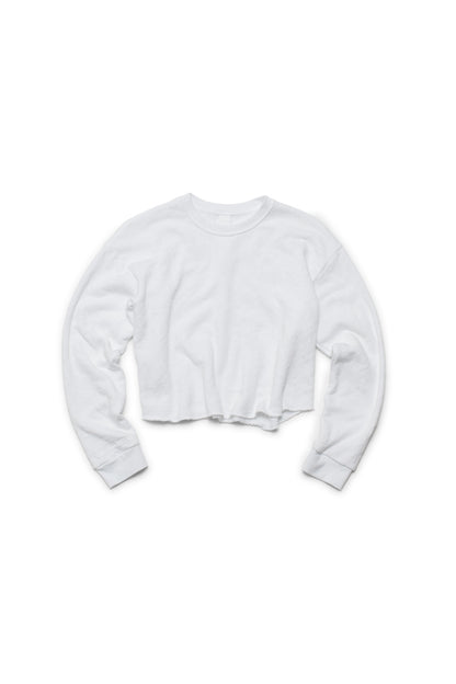 Chrome Hearts Jacquard Monogram Cropped Sweatshirt in White - Xia Office