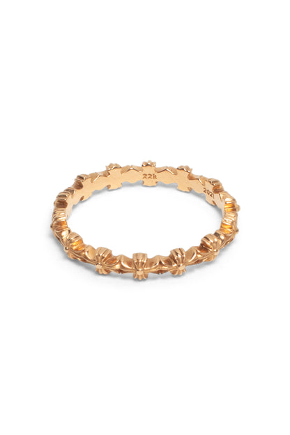 Chrome Hearts 22K Gold Tiny E Band Ring - Xia Office