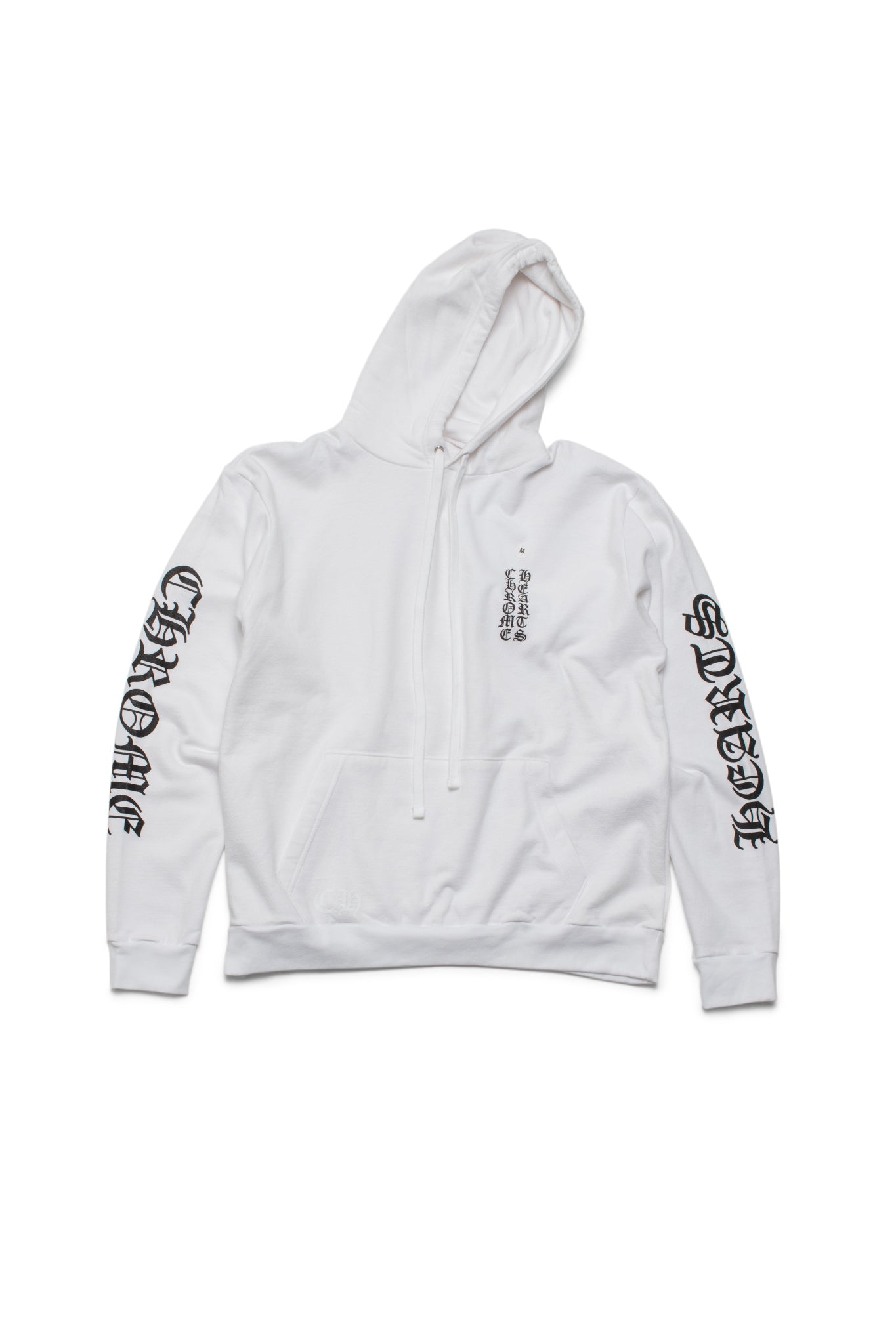 Chrome Hearts White Vertical Logo Hoodie - Xia Office