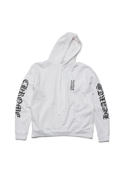 Chrome Hearts White Vertical Logo Hoodie - Xia Office