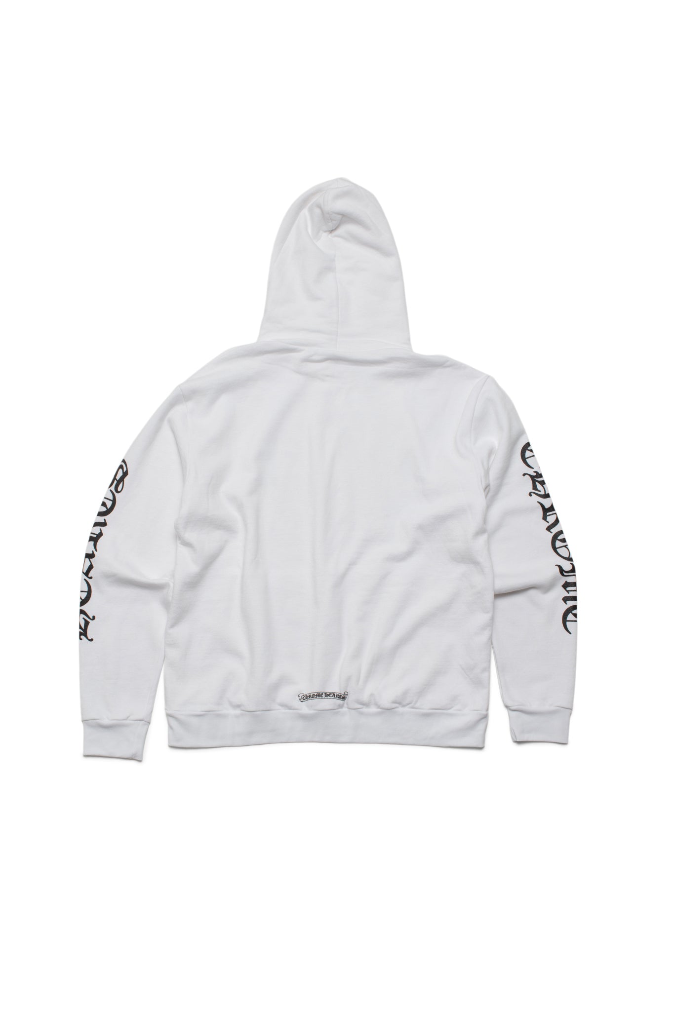Chrome Hearts White Vertical Logo Hoodie - Xia Office
