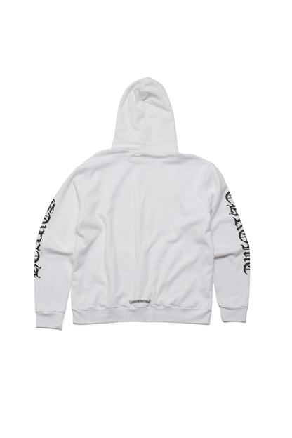 Chrome Hearts White Vertical Logo Hoodie - Xia Office