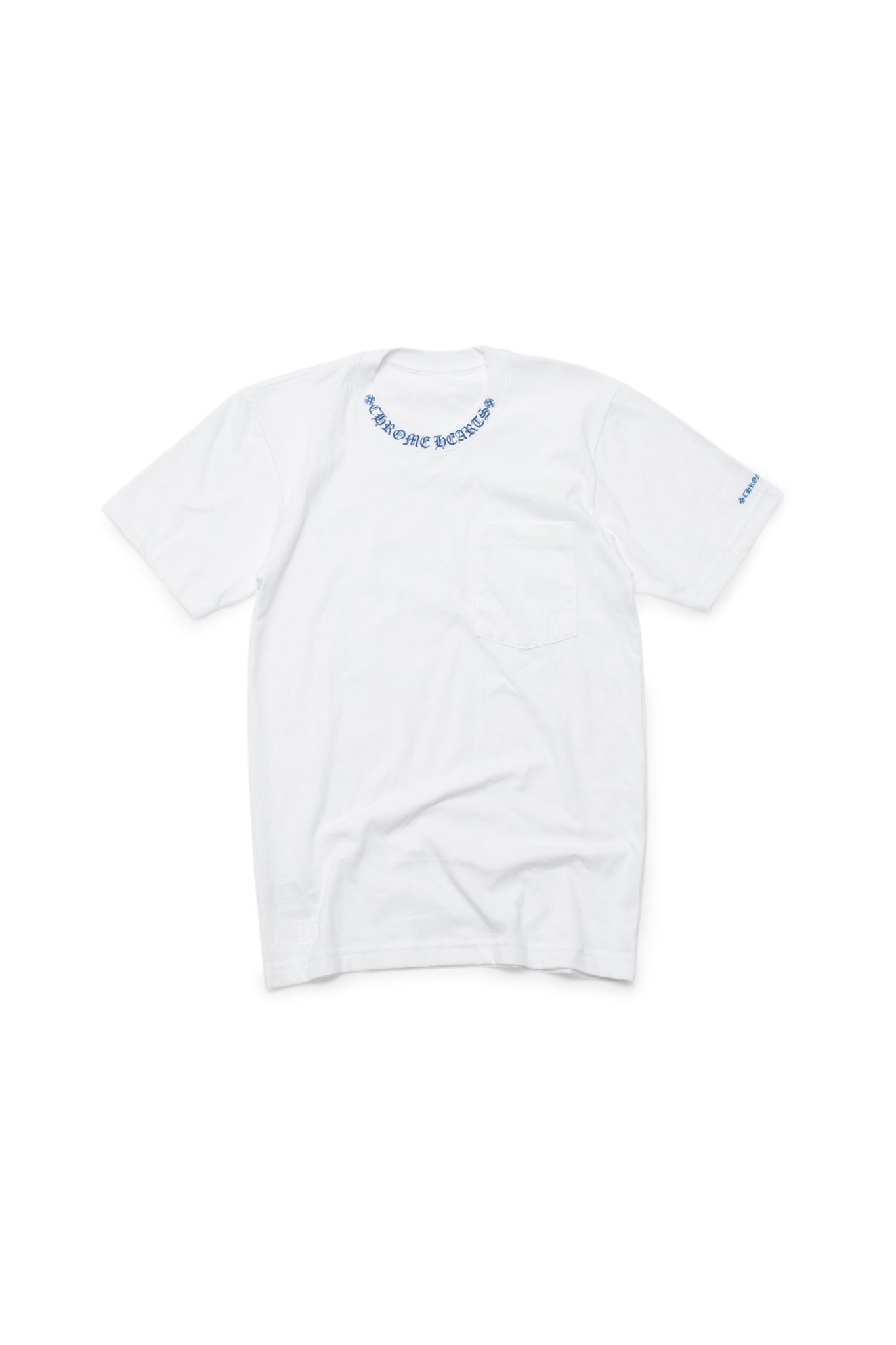 Chrome Hearts Blue Neck Logo Pocket T-shirt - Xia Office