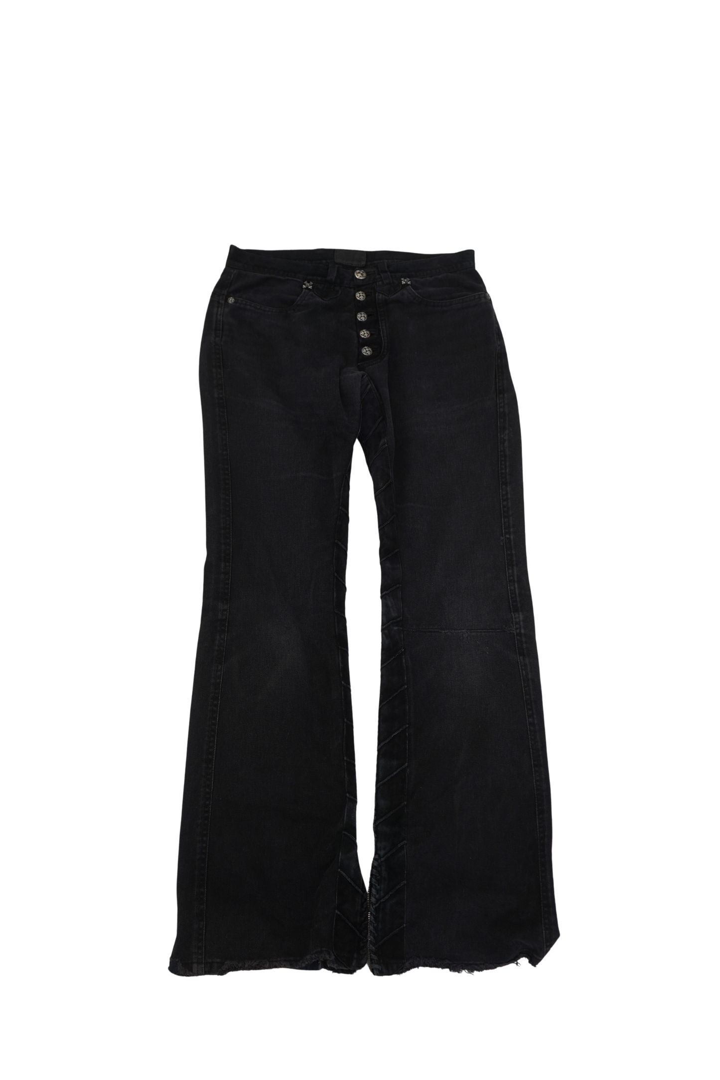 Silver Embellished Biker Denim - Xia Office
