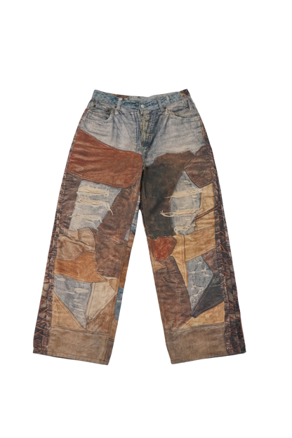 2023 Acne Studios Trompe L'œil Leather Patch Denim - Xia Office