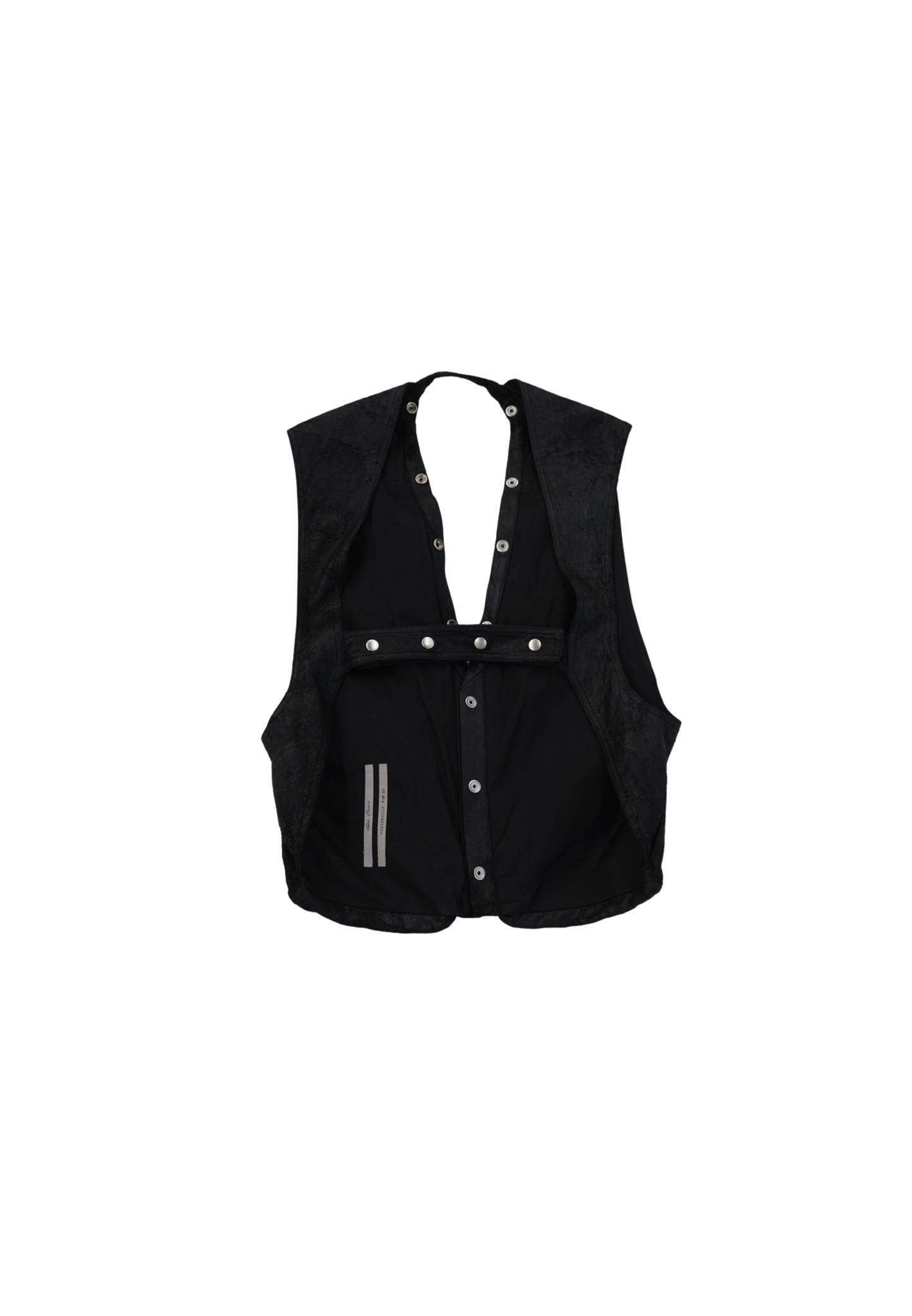 2024A/W Rick Owens Blistered Leather Cargo Vest - Xia Office