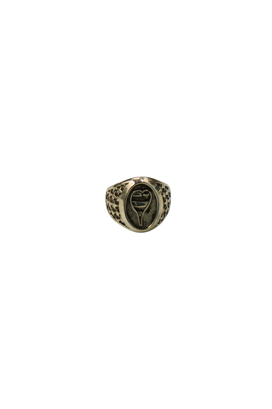 Chrome Hearts Matty Boy Varsity Heart Ring - Xia Office